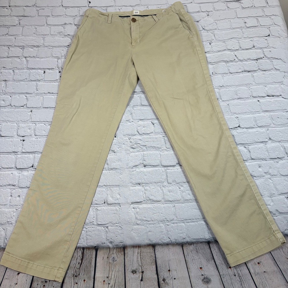 Gap Girlfriend Chino Khaki Tan Pants Size 4 Casual Tapered Trousers